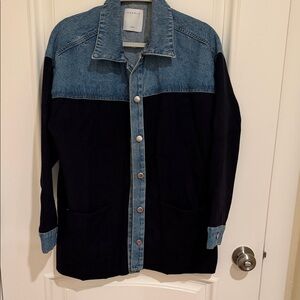 Denim and Black Women's Jacket